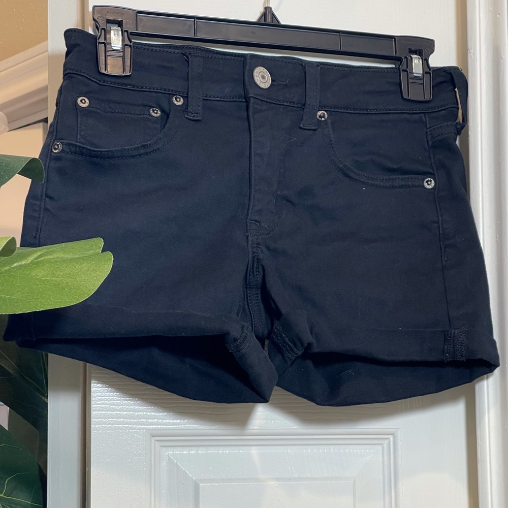 American eagle black Jean shorts size 2